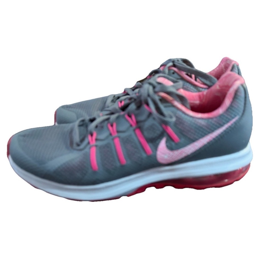Nike Air Max‎ Womens Grey Pink Flywire Running Shoes Athletic Sneakers